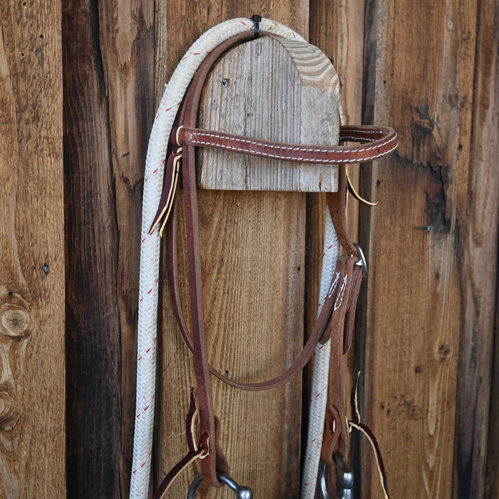 D-Ring Twisted Wire Snaffle Bridle Rig w/Browband Headstall