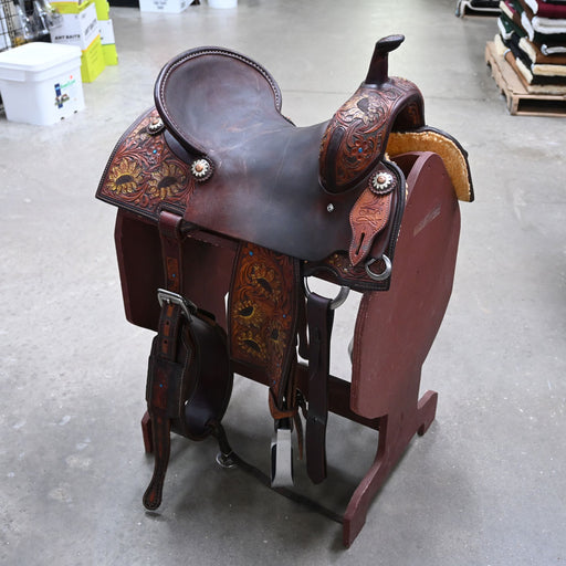 15.5" USED JEFF SMITH TAMI SEMAS BARREL SADDLE Saddles - Used Jeff Smith