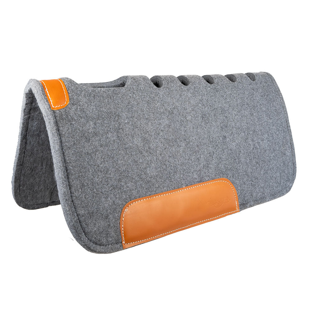 Teskey's Felt Saddle Pad with Holes Tack - Saddle Pads Teskey's Gray  