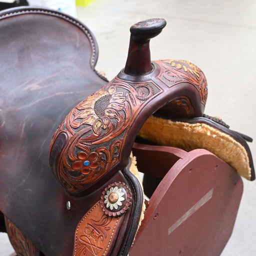 15.5" USED JEFF SMITH TAMI SEMAS BARREL SADDLE Saddles - Used Jeff Smith
