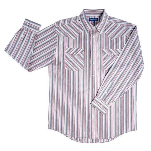 Panhandle Slim Men's Maroon Stripe Pearl Snap Shirt MEN - Clothing - Shirts - Long Sleeve Panhandle