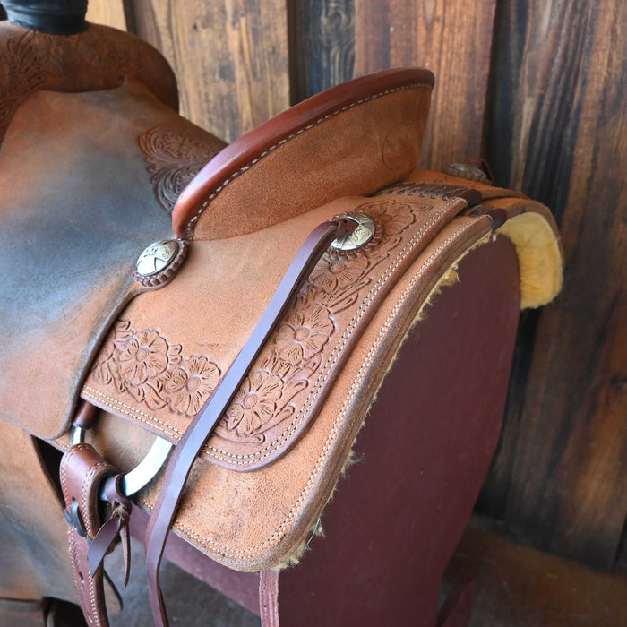 14.5" USED CACTUS RELENTLESS TEAM ROPING SADDLE Saddles - Used CACTUS SADDLERY
