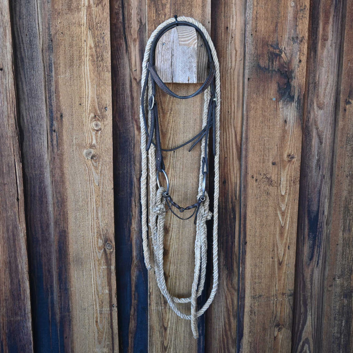 O-Ring Slow Twist Snaffle Bridle Rig w/Browband Headstall