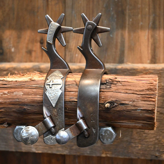 Duff Sinclair Silver Mounted 6pt. Spurs