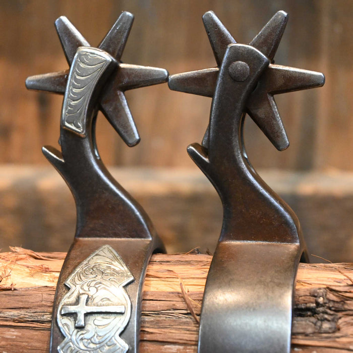 Duff Sinclair Silver Mounted 6pt. Spurs