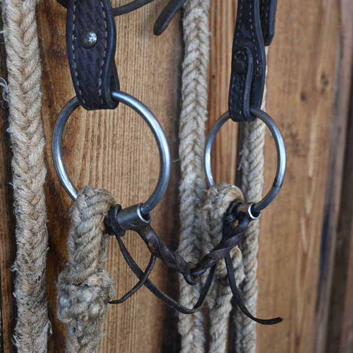 O-Ring Slow Twist Snaffle Bridle Rig w/Browband Headstall