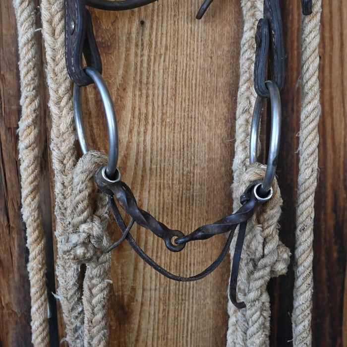 O-Ring Slow Twist Snaffle Bridle Rig w/Browband Headstall