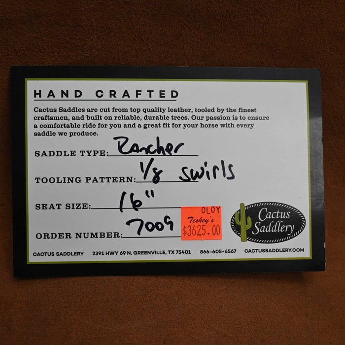 16" CACTUS RANCH SADDLE