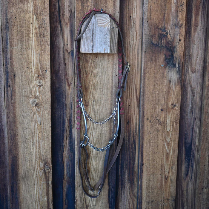 L&S Sliding Gag Chain Bridle Rig w/Single Ear Headstall
