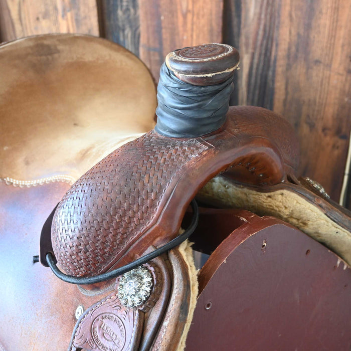 14.5" USED TESKEY'S TEAM ROPING SADDLE Saddles - Used Teskey's Saddlery