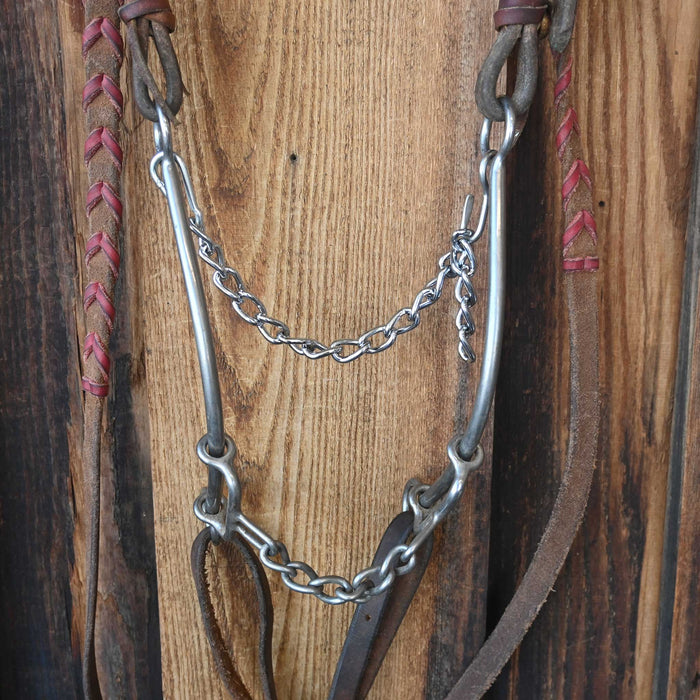 L&S Sliding Gag Chain Bridle Rig w/Single Ear Headstall