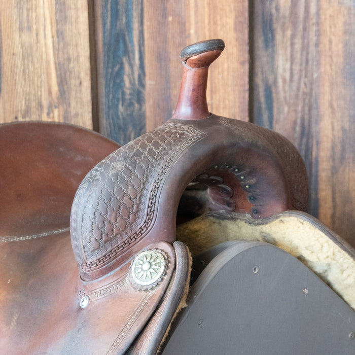 15.5" USED MARTIN MATT GAINES CUTTING SADDLE