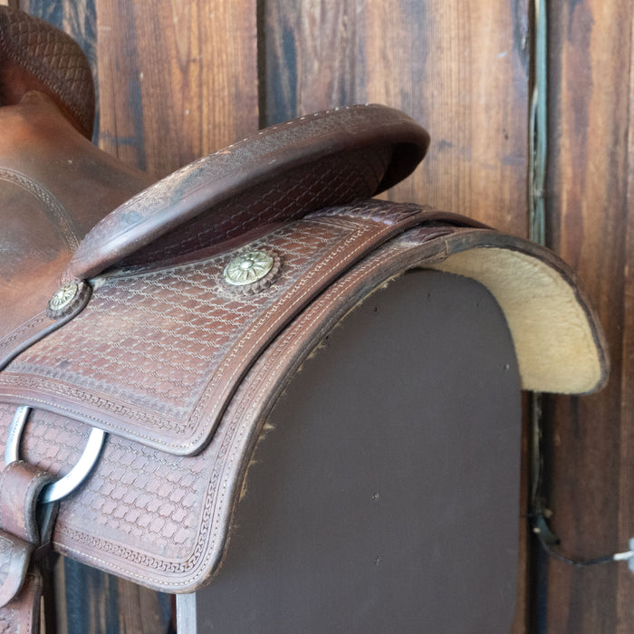 15.5" USED MARTIN MATT GAINES CUTTING SADDLE
