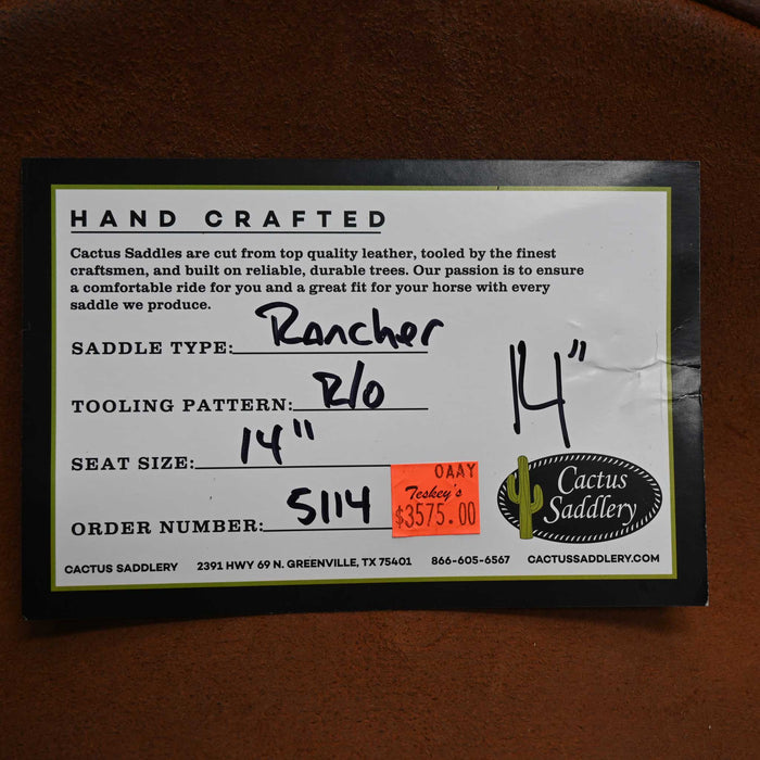 14" CACTUS RANCH SADDLE