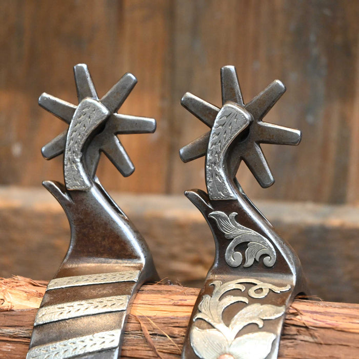 Cody Jack Silver & Copper Mounted 6pt. Spurs