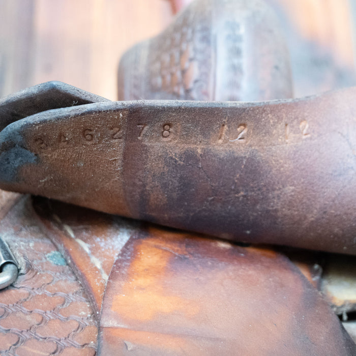 15.5" USED MARTIN MATT GAINES CUTTING SADDLE