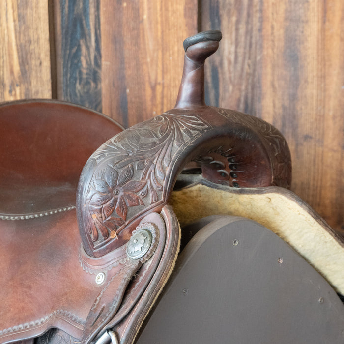 15.5" USED MARTIN MATT GAINES CUTTING SADDLE