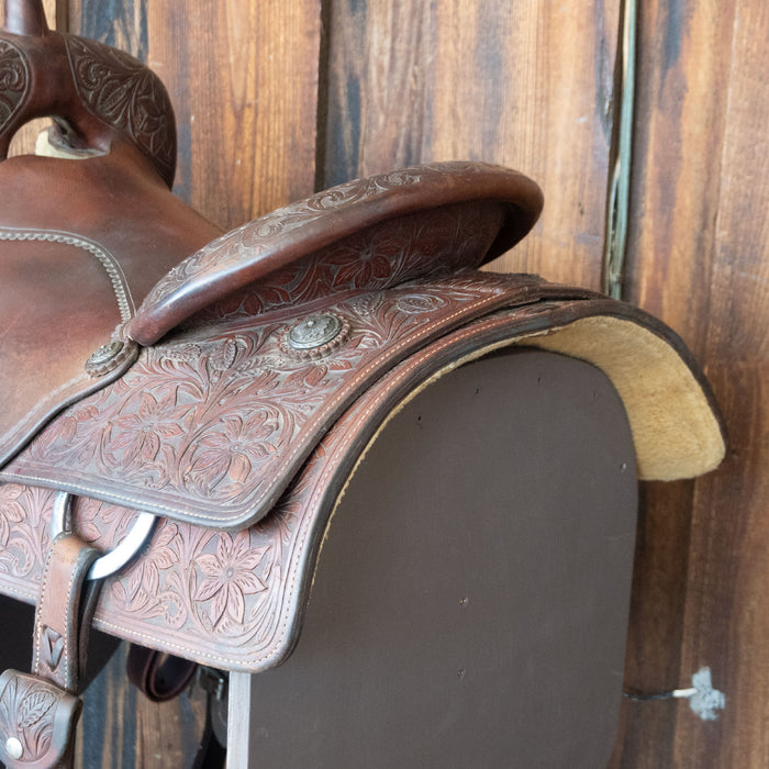 15.5" USED MARTIN MATT GAINES CUTTING SADDLE