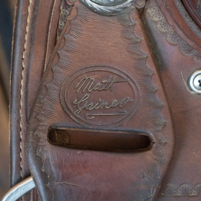 15.5" USED MARTIN MATT GAINES CUTTING SADDLE