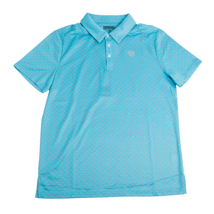 Rock & Roll Denim Men's Peacock Geo Print Polo Shirt MEN - Clothing - Shirts - Short Sleeve Panhandle