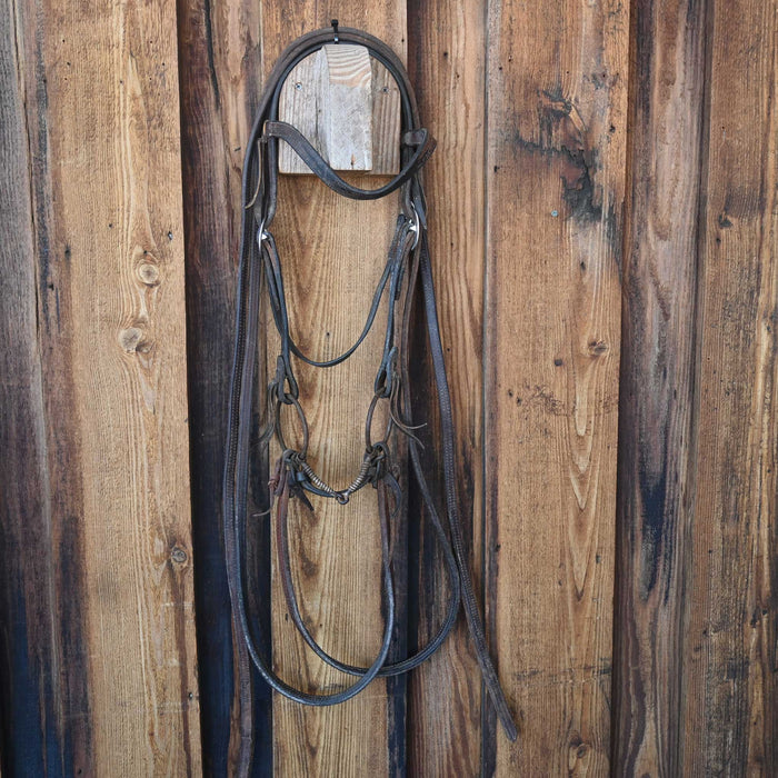 O-Ring Corkscrew Snaffle Bridle Rig w/Browband Headstall