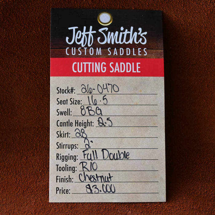 16.5" JEFF SMITH BEAU GALYEAN CUTTING SADDLE