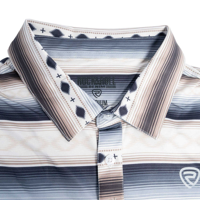 Rock & Roll Denim Men's Aztec Stripe Polo Shirt MEN - Clothing - Shirts - Short Sleeve Panhandle