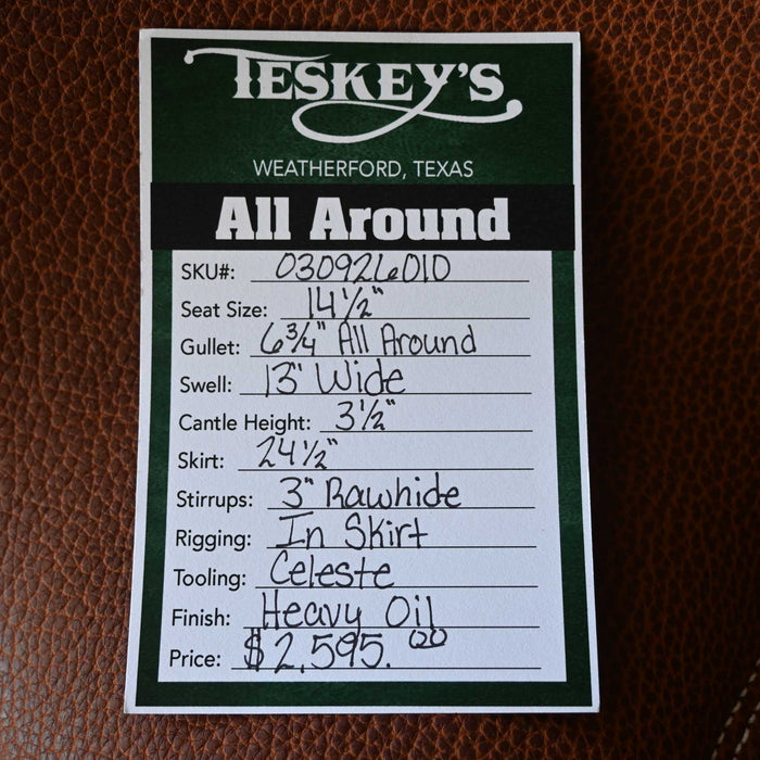 14.5" TESKEY'S ALL AROUND SADDLE Saddles - New Teskey's Saddlery