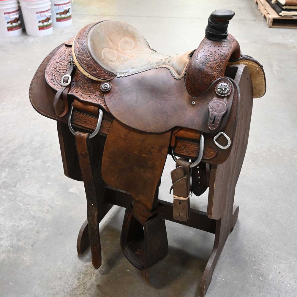 14.5" USED AMMERMAN ROPING SADDLE Saddles AMMERMAN