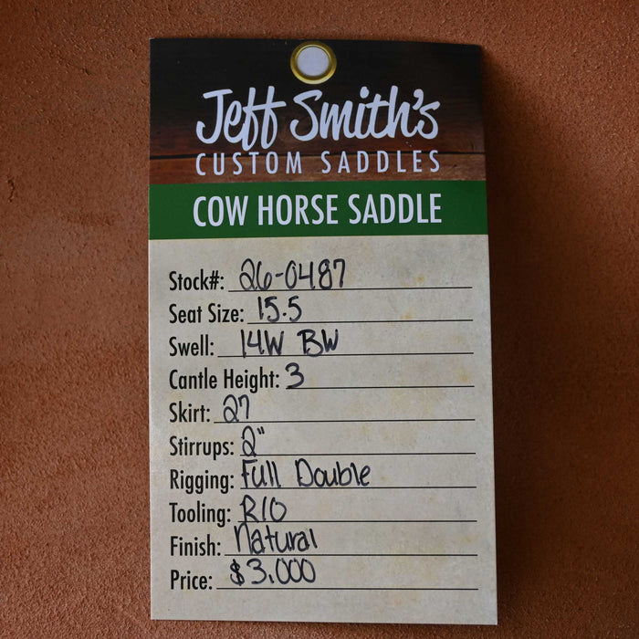 15.5" JEFF SMITH COW HORSE SADDLE