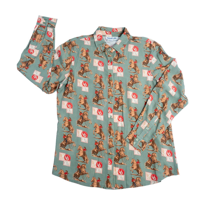 Panhandle Slim Women's Western Stamp Button Down Shirt