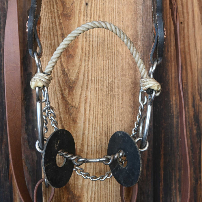 Wright Twisted Wire Dogbone Bridle Rig w/Single Ear Headstall