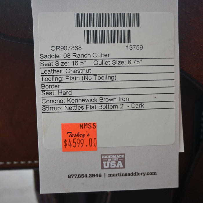 16.5" MARTIN RANCH CUTTER SADDLE