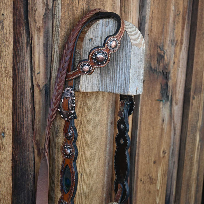 Wright Twisted Wire Dogbone Bridle Rig w/Single Ear Headstall