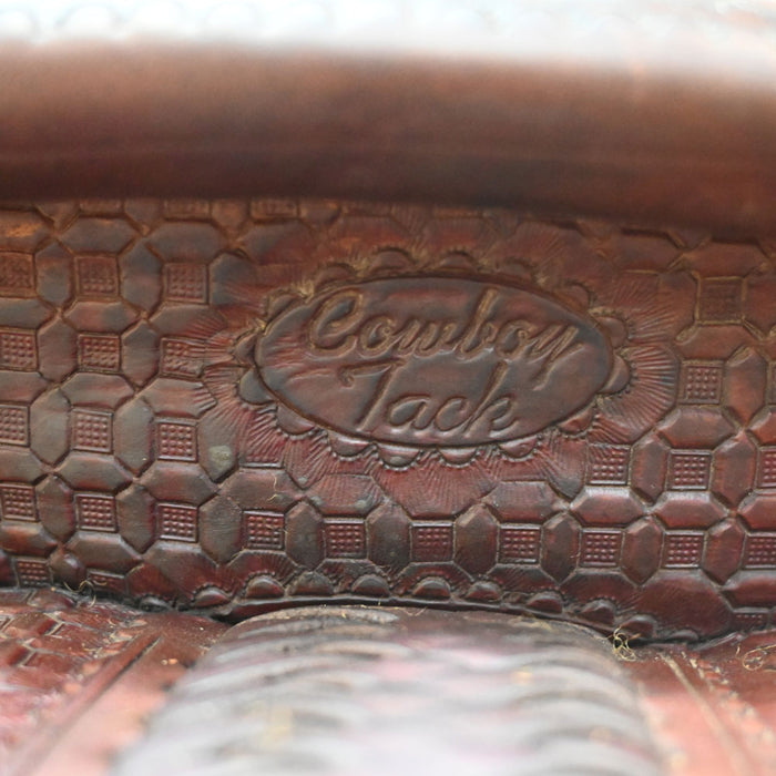 15.5" USED COWBOY TACK ROPING SADDLE Saddles - Used Cowboy Tack