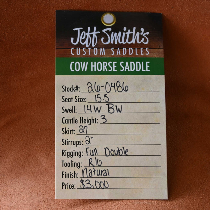 15.5" JEFF SMITH COW HORSE SADDLE