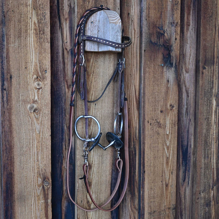 Draw Gag Snaffle Bridle Rig w/Browband Headstall