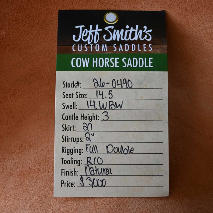 14.5" JEFF SMITH COW HORSE SADDLE