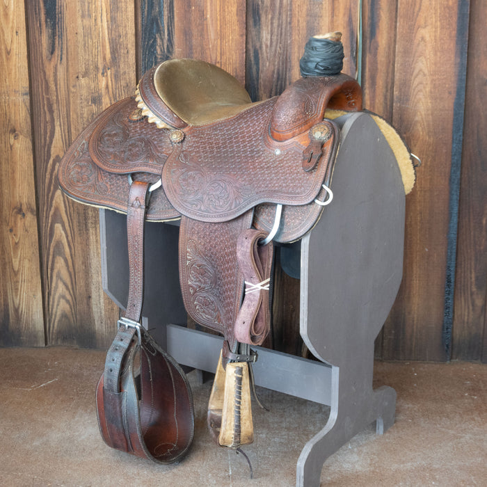 14.5" USED CACTUS TEAM ROPING SADDLE