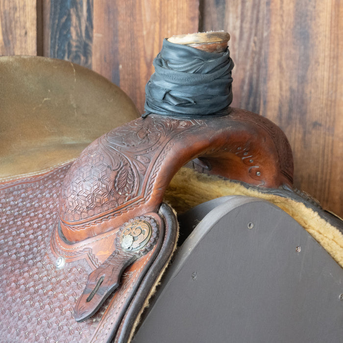 14.5" USED CACTUS TEAM ROPING SADDLE