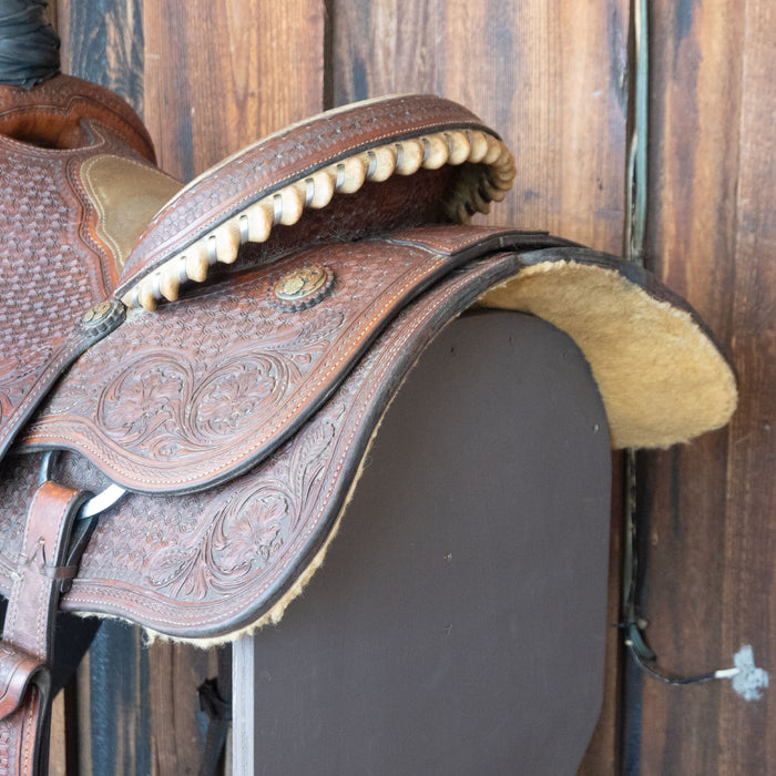 14.5" USED CACTUS TEAM ROPING SADDLE