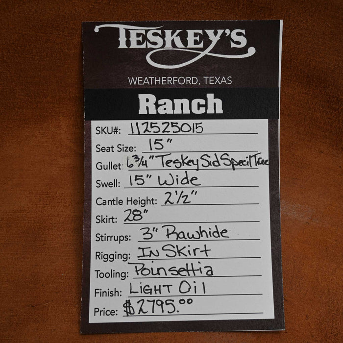 15" TESKEY'S RANCH SADDLE