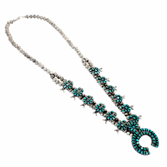 Vintage Multi Turquoise Squash Blossom Necklace WOMEN - Accessories - Jewelry - Necklaces Linda Winter