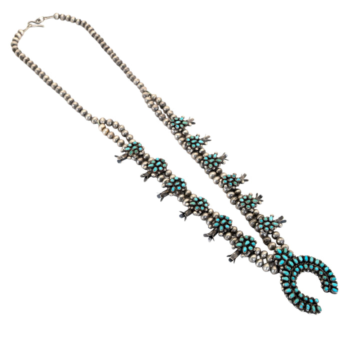 Vintage Petite Point Squash Blossom Necklace WOMEN - Accessories - Jewelry - Necklaces Linda Winter