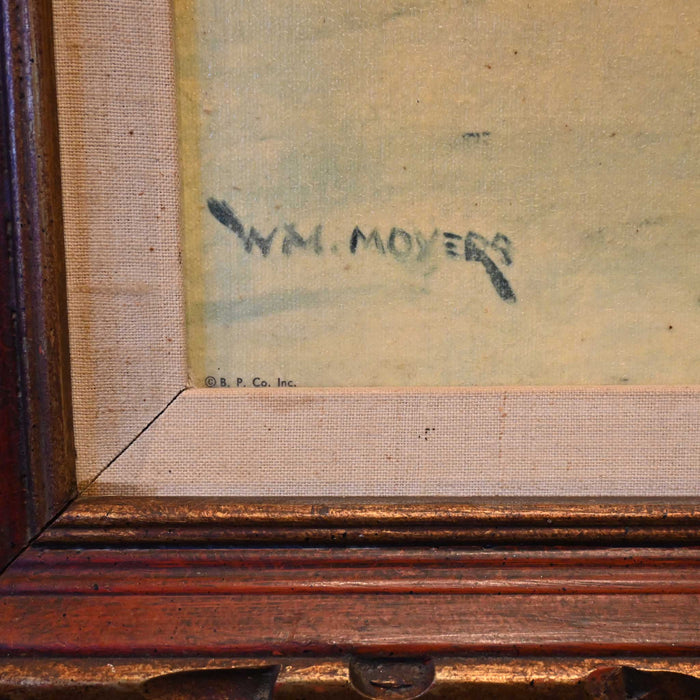 WM Moyers canvas print roping scene