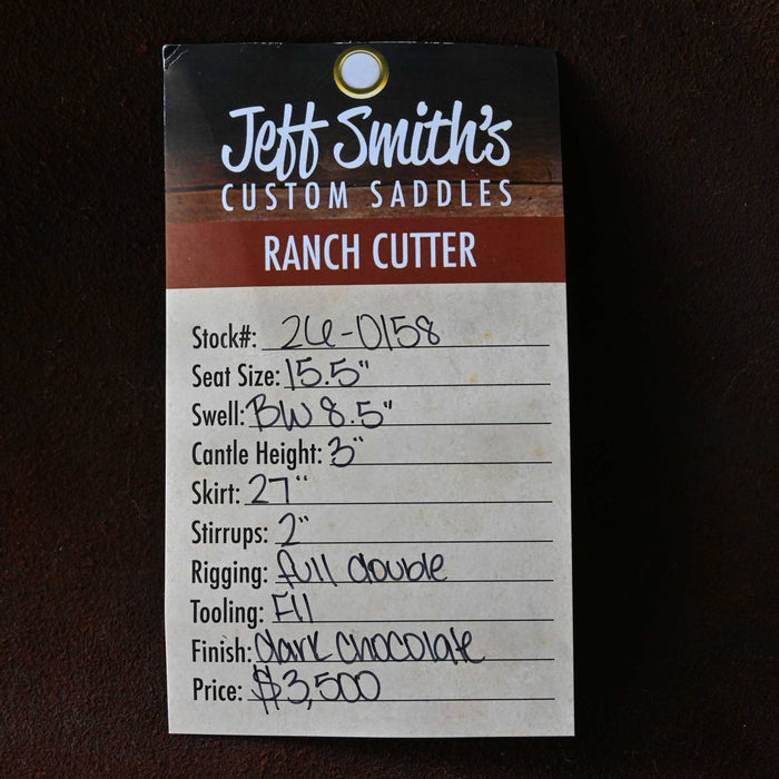 15.5" JEFF SMITH BUSTER WELCH RANCH CUTTER SADDLE