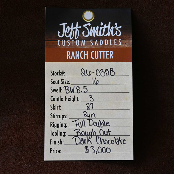 16" JEFF SMITH BUSTER WELCH RANCH CUTTER SADDLE