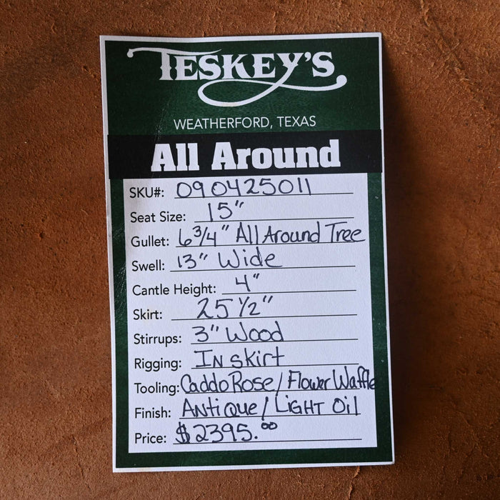 15" TESKEY'S ALL AROUND SADDLE
