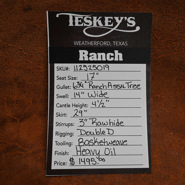 17" TESKEY'S RANCH SADDLE