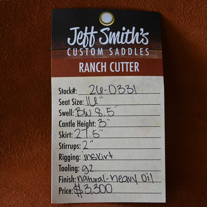 16" JEFF SMITH BUSTER WELCH RANCH CUTTER SADDLE